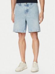 BOSS Szorty jeansowe Sandrew 50559031 Niebieski jasny Regular Fit. Niebieskie szorty Boss, m, bez wzorów, z bawełny. Za 599.99 zł.