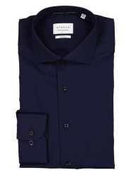 Eterna Koszula - Slim fit - w kolorze granatowym rozmiar: 41. Niebieskie koszule Eterna, bez wzorów, z bawełny, bez kołnierzyka, bez ramiączek. Za 122.38 zł.