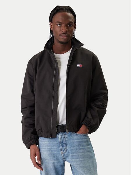 Tommy Jeans Kurtka przejściowa Essential DM0DM22720 Czarny Regular Fit. Czarne kurtki Tommy Jeans, m, bez wzorów, z jeansu, bez kaptura. Za 529.99 zł.
