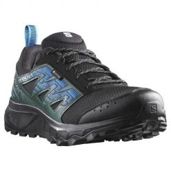 Buty trekkingowe męskie Salomon Wander Gtx. Czarne buty trekkingowe Salomon, bez wzorów, z materiału, bez zapięcia, trekkingowe. Za 521.00 zł.
