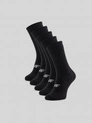 4F Skarpetki długie (5-pack) męskie - czarne 43-46. Czarne skarpety 4F, bez wzorów, z bawełny. Za 69.99 zł.