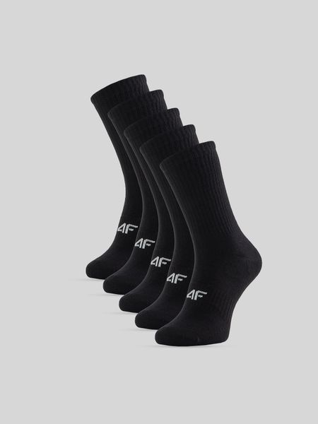 4F Skarpetki długie (5-pack) męskie - czarne 43-46. Czarne skarpety 4F, bez wzorów, z bawełny. Za 69.99 zł.