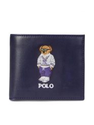 Polo Ralph Lauren Portfel męski 405962466001 Granatowy. Niebieskie portfele Polo Ralph Lauren, bez wzorów, ze skóry. Za 649.99 zł.