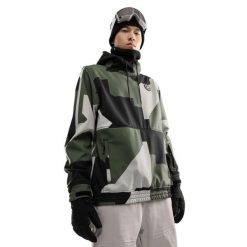 Kurtka snowboardowa męska W1 Corbet. Zielone kurtki SIROKO, l, bez wzorów, z softshellu, bez kaptura. W wyprzedaży za 341.00 zł.