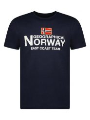 Geographical Norway Koszulka "Jacky" w kolorze granatowym rozmiar: M. Niebieskie bezrękawniki Geographical Norway, m, bez wzorów, z bawełny, bez kołnierzyka, bez ramiączek. Za 52.67 zł.