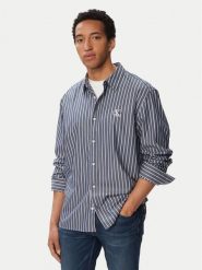 Calvin Klein Jeans Koszula Ls Yd LV04RF106G Niebieski Regular Fit. Niebieskie koszule Calvin Klein Jeans, m, bez wzorów, z bawełny, bez kołnierzyka, bez ramiączek. Za 409.99 zł.