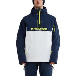 Kurtka narciarska męska Burnaby Logo Anorak. Białe kurtki narciarskie i snowboardowe Fundango, l, bez wzorów, narciarskie. W wyprzedaży za 510.30 zł.