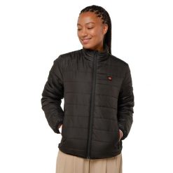 Lekka kurtka ogrzewana z wbudowaną baterią unisex ESSENTIAL. Czarne kurtki G-HEAT, na zimę, l, bez wzorów, z materiału, bez kaptura. Za 565.74 zł.