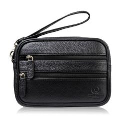 Saszetka męska skórzana do ręki czarna Paolo Peruzzi T-129-BL. Czarne torby na ramię bez wzorów, ze skóry, do ręki, bez dodatków. Za 139.00 zł.