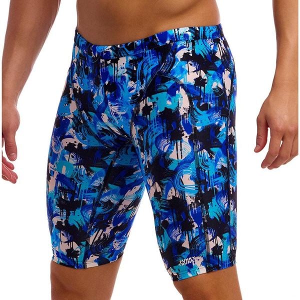 Spodenki do pływania Jammery Funky Trunks You Messer. Niebieskie odzież kąpielowa Funky Trunks, m, bez wzorów, sportowe. Za 219.00 zł.