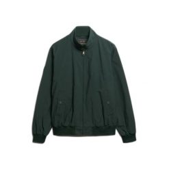 Kurtka Superdry Classic Harrington. Zielone kurtki Superdry, na jesień, m, bez wzorów, z materiału, bez kaptura. Za 482.55 zł.