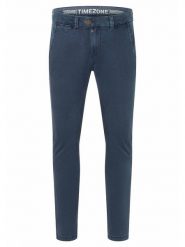 Timezone Spodnie chino "Janno" - Slim fit - w kolorze granatowym rozmiar: W32/L34. Niebieskie eleganckie spodnie Timezone, l. Za 110.55 zł.