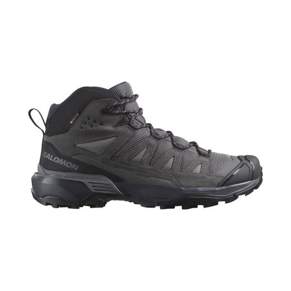 Obuwie Turystyka piesza Mężczyzna X ULTRA 360 LEATHER MID GORE-TEX. Szare buty turystyczne Salomon, bez wzorów, z gore-texu, bez zapięcia, trekkingowe, gore-tex. Za 654.00 zł.