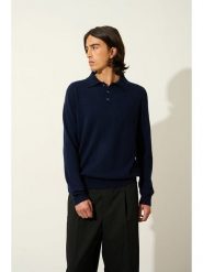 AUTHENTIC CASHMERE Kaszmirowy sweter "Charvet" w kolorze granatowym rozmiar: M. Niebieskie swetry nierozpinane AUTHENTIC CASHMERE, na lato, m, bez wzorów, z kaszmiru, bez kołnierzyka, bez ramiączek. Za 382.99 zł.