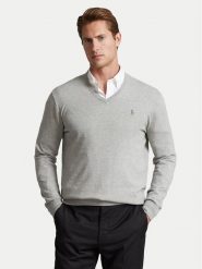 Polo Ralph Lauren Sweter 710670789002 Szary Slim Fit. Szare swetry rozpinane Polo Ralph Lauren, m, bez wzorów, z bawełny, bez kołnierzyka, bez ramiączek. Za 499.99 zł.