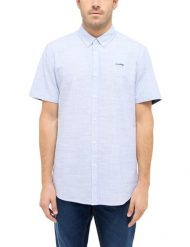 Męska Koszula Mustang Style Berkeley Faded Denim 1016252 5124. Koszule Mustang, m, bez wzorów, z denimu, bez kołnierzyka, bez ramiączek. Za 149.99 zł.