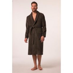 Męski Szlafrok odzież domowa kołnierz szalowy frotte do 8XL. Brązowa szlafroki JAY-PI, m, bez wzorów, z bawełny, bez ramiączek, bez kaptura. Za 432.99 zł.