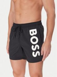 BOSS Szorty kąpielowe Octopus 50514502 Czarny Regular Fit. Czarne kąpielówki Boss, m, bez wzorów, z syntetyku. Za 239.99 zł.