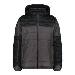 Kurtka puchowa z kapturem z poliestru CMP. Szare kurtki CMP, m, bez wzorów, z puchu, z kapturem. W wyprzedaży za 599.50 zł.