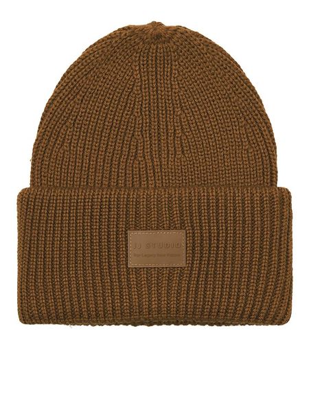 Jack & Jones Czapka w kolorze jasnobrązowym rozmiar: onesize. Brązowe czapki zimowe Jack & Jones, bez wzorów, ze skóry. Za 78.66 zł.