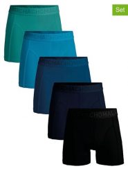 Muchachomalo Bokserki (5 par) w kolorze czarno-granatowo-zielonym rozmiar: XL. Czarne bokserki MUCHACHOMALO, xl, bez wzorów. Za 162.11 zł.