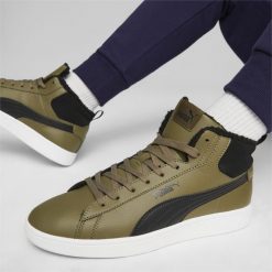 Sneakersy Smash 3.0 Mid WTR PUMA. Białe buty sportowe casual Puma, na zimę, bez wzorów, bez zapięcia. Za 289.00 zł.