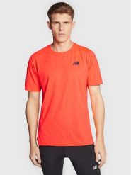 New Balance Koszulka techniczna Speed Jacquard MT23281 Pomarańczowy Athletic Fit. Brązowe t-shirty sportowe New Balance, bez wzorów, z syntetyku, bez ramiączek, na fitness i siłownię. Za 189.00 zł.