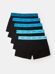 Bokserki Classic z kolorową elastyczną gumą w pasie 5 pack - wielobarwny. Bokserki Sinsay, l, bez wzorów, z gumy. Za 49.99 zł.