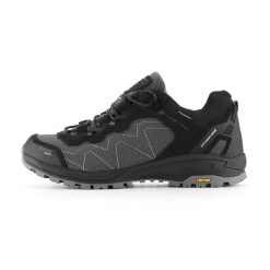 Buty niskie trekkingowe unisex Alpine Pro Ibane 2 Vibram. Czarne trekkingi Alpine Pro, bez wzorów, ze skóry, bez zapięcia. W wyprzedaży za 569.00 zł.