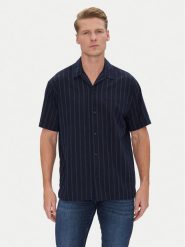 Jack&Jones Koszula Luke 12271099 Granatowy Relaxed Fit. Niebieskie koszule Jack&Jones, m, bez wzorów, z bawełny, bez kołnierzyka, bez ramiączek. Za 109.99 zł.