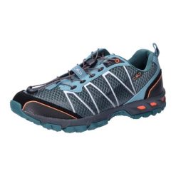 Buty trailowe męskie CMP ALTAK przewiewne, wiązane na zacisk z linką. Niebieskie buty do biegania CMP, bez wzorów, bez zapięcia, do biegania. Za 399.99 zł.
