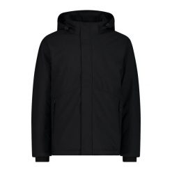 Kurtka narciarska z kapturem CMP Snaps. Czarne kurtki narciarskie i snowboardowe CMP, bez wzorów, z softshellu, narciarskie. Za 625.35 zł.