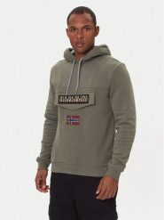 Napapijri Bluza Burgee Wint 4 NP0A892T Zielony Regular Fit. Zielone bluzy Napapijri, m, bez wzorów, z bawełny, bez kaptura. Za 529.99 zł.