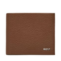 Duży Portfel Męski BOSS. Brązowe portfele Boss, bez wzorów. Za 699.99 zł.