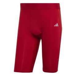 Spodenki męskie adidas Techfit Aeroready Short Tights. Czerwone bielizna termoaktywna Adidas, m, bez wzorów, bez ramiączek, do piłki nożnej. Za 101.00 zł.