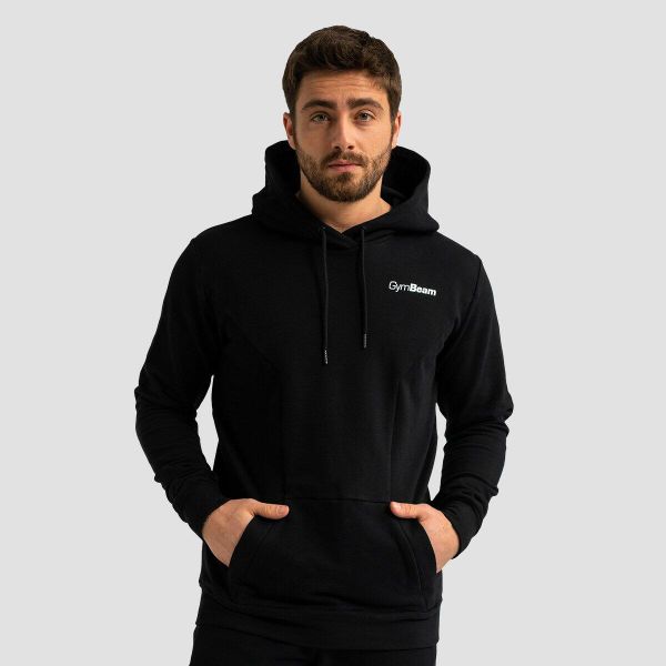 Bluza męska fitness z kapturem Limitless. Czarne bluzy z kapturem GYMBEAM, m, bez wzorów, z bawełny, z kapturem. Za 114.90 zł.