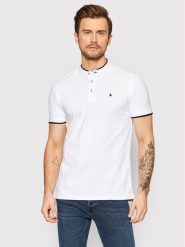 Jack&Jones Polo Paulos 12199711 Biały Regular Fit. Białe koszulki polo Jack&Jones, m, bez wzorów, z bawełny, bez kołnierzyka, bez ramiączek. Za 99.99 zł.