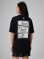 4F T-shirt loose z nadrukiem uniseks 4F x Drift Masters - czarny 3XL. Czarne t-shirty sportowe 4F, bez wzorów, z bawełny, bez ramiączek. Za 119.99 zł.