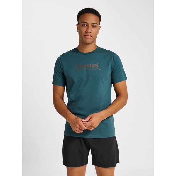 Koszulka Hummel Pulse Graphic. Niebieskie t-shirty sportowe Hummel, bez wzorów, bez ramiączek, na fitness i siłownię. Za 167.00 zł.