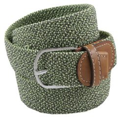 Pleciony Pasek Elastyczny, Casualowy, Parciany -ALTIES - Zielony Melanż. Zielone paski Alties, bez wzorów, z elastanu. Za 59.00 zł.