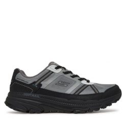 Trekkingi Skechers. Szare buty do biegania Skechers, bez wzorów, bez zapięcia, trekkingowe. Za 349.99 zł.