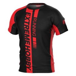 Koszulka biegowa męska z krótkim rękawem EXTREME HOBBY DRAFT. Czerwone odzież kompresyjna EXTREME HOBBY, m, bez wzorów, z elastanu, do biegania. Za 149.00 zł.