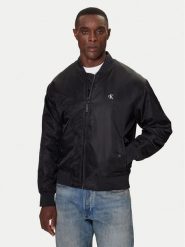 Calvin Klein Jeans Kurtka bomber LV04RC526G Czarny Regular Fit. Czarne kurtki Calvin Klein Jeans, m, bez wzorów, z jeansu, bez kaptura. Za 649.99 zł.