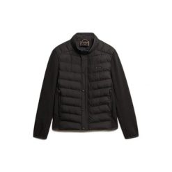 Kurtka Superdry Popper Softshell. Czarne kurtki Superdry, xl, z aplikacjami, z softshellu, bez kaptura. Za 440.55 zł.