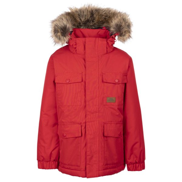 Trespass Upsider- Męska kurtka przeciwdeszczowa Tp50 czerwona. Czerwone kurtki Trespass, m, bez wzorów, z puchu, bez kaptura. Za 368.99 zł.