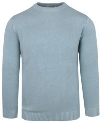 Męski Sweter z Dzianiny Bawełnianej - Colosseo - Zgaszony Błękit. Niebieskie swetry rozpinane Colosseo, l, bez wzorów, z bawełny, bez kołnierzyka, bez ramiączek. Za 159.00 zł.