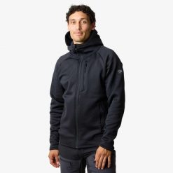 Bluza polarowa turystyka męska Swedemount Lofoten Tech Stretch Hood. Niebieskie bluzy z kapturem SWEDEMOUNT, m, bez wzorów, z materiału, z kapturem. Za 260.00 zł.