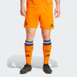 Szorty Real Madrid 24/25 Away. Brązowe szorty Adidas, m, bez wzorów, z materiału, sportowe. Za 199.00 zł.