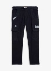 Dżinsy ze stretchem, relaxed fit, z wygodnym pasem, straight. Niebieskie jeansy bonprix, m. Za 69.99 zł.