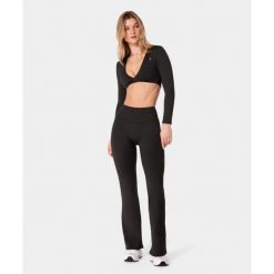 Legginsy Carpatree Flare czarne. Czarne legginsy długie sportowe CARPATREE, s, bez wzorów, z dzianiny, z podwyższonym stanem, na fitness i siłownię. Za 219.99 zł.